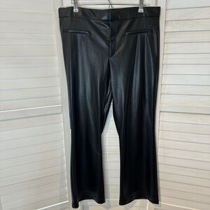 🚨FINAL SALE🚨 Zara Black Faux Leather Flare Pants